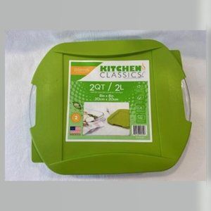 KITCHEN CLASSIC GLASS PAN WITH LID 8" X 8"